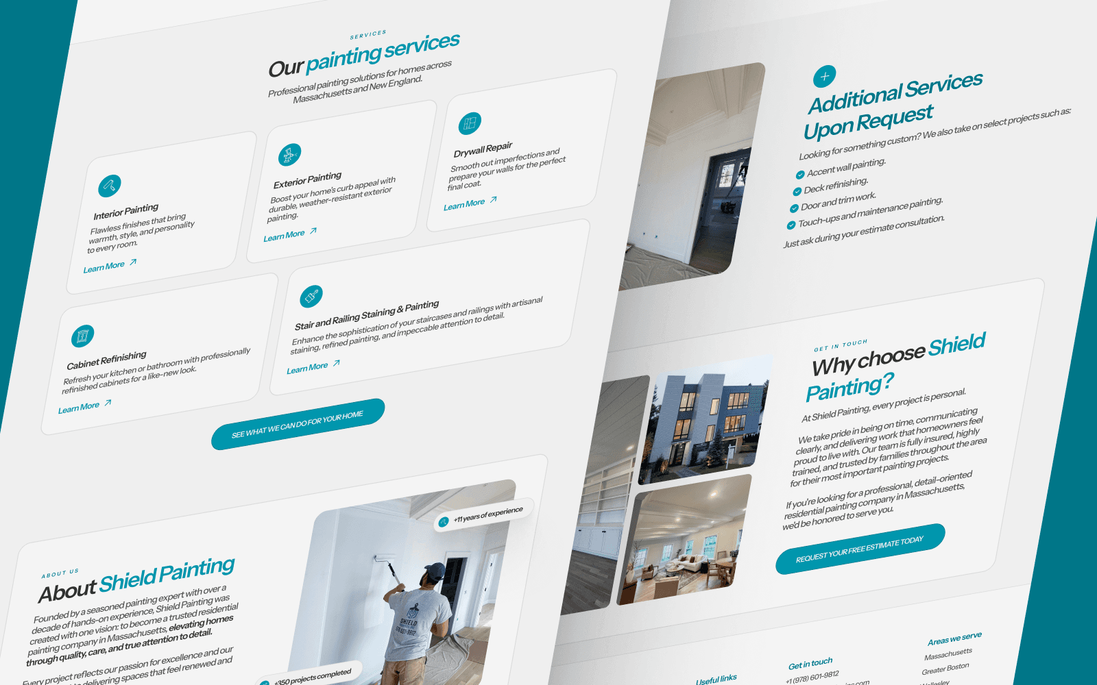 Shield Painting professional website and digital presence built by Business by Nath