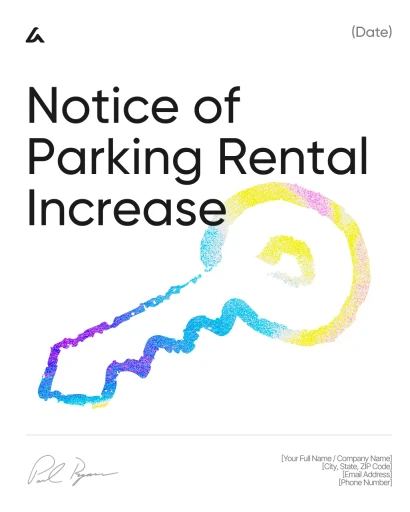 Notice of Parking Rental Increase 