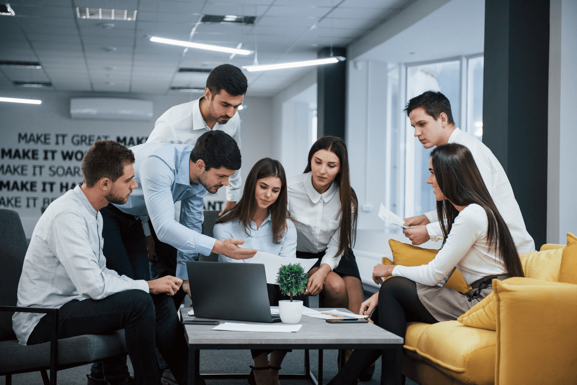 Group meeting in office