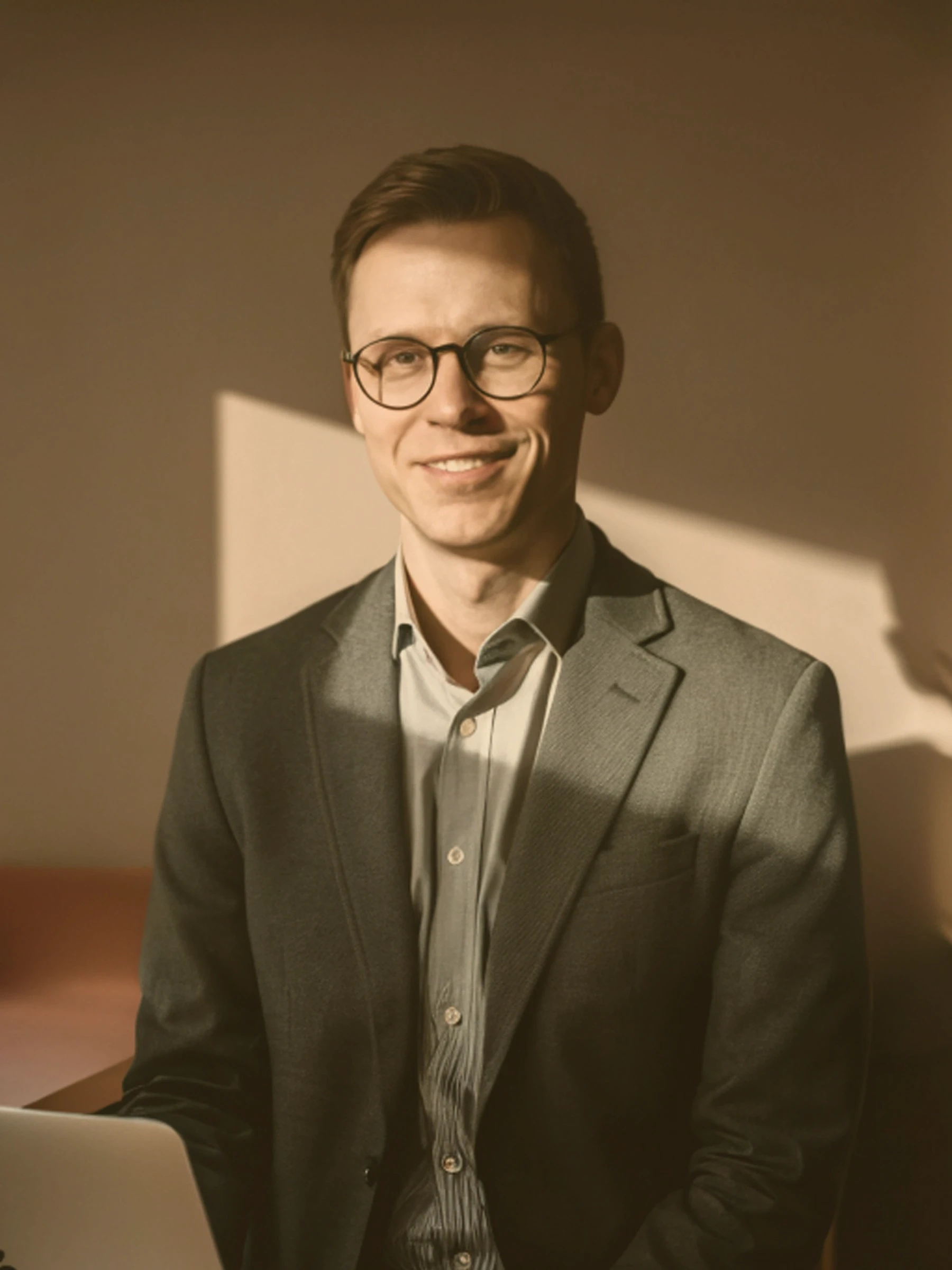 Portrait of a Man in a Dark Suit