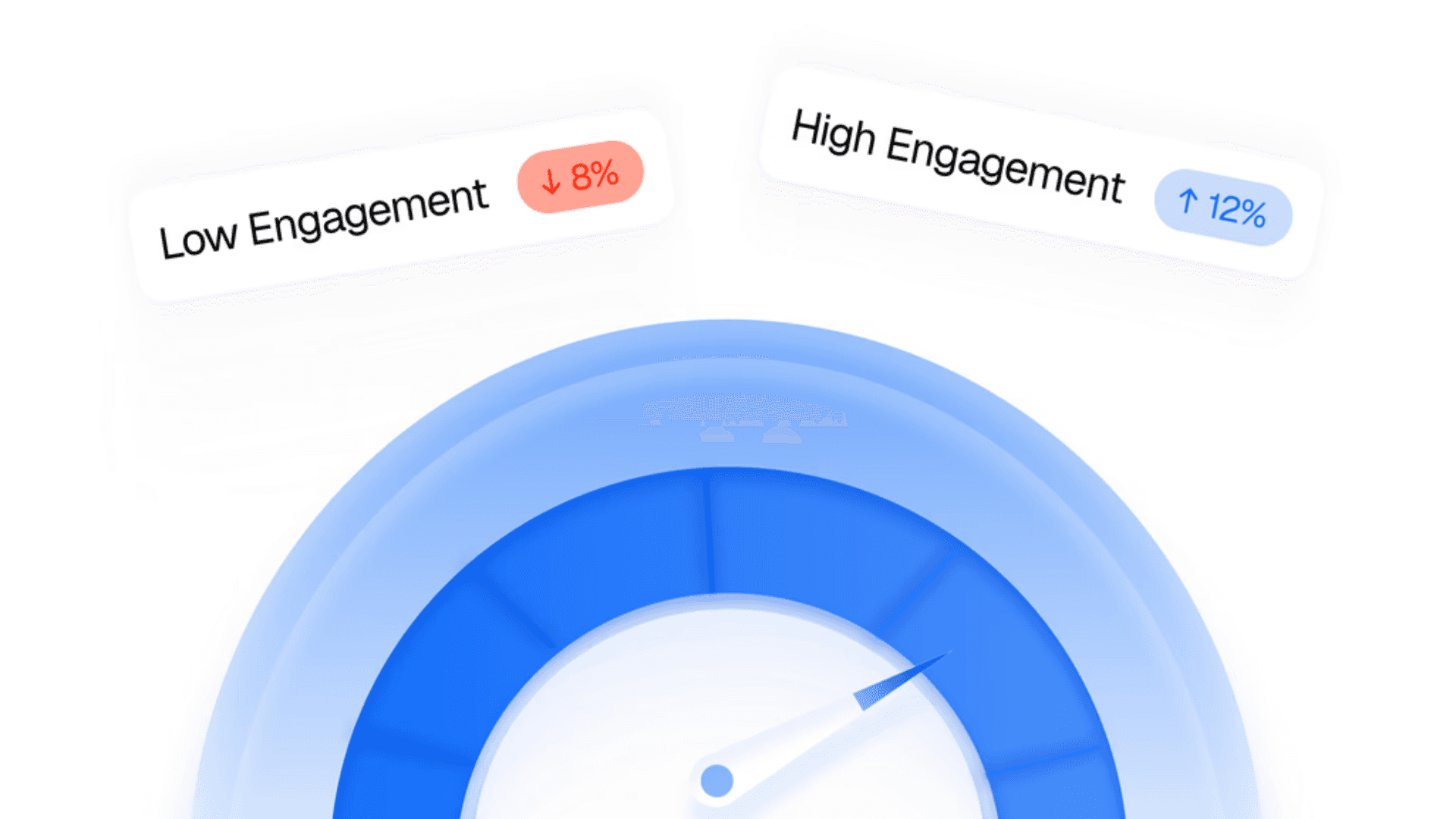 Envelope containing recommendations like “Fix churn spike” and “Action,” symbolizing actionable insights.