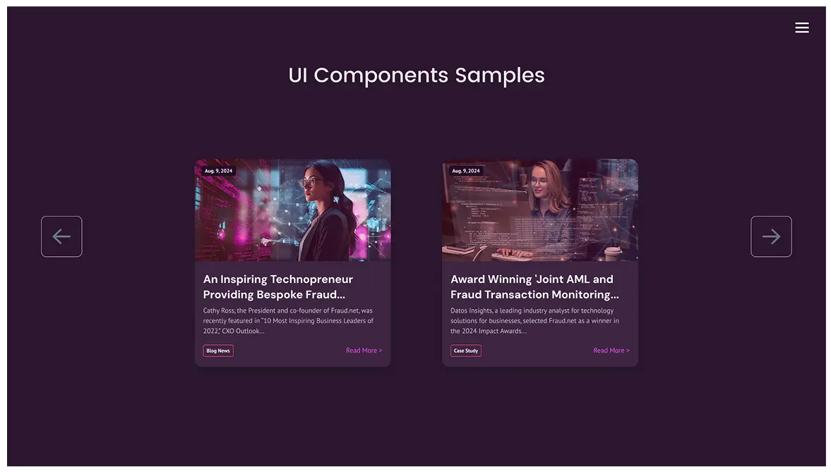 style tile ui components samples