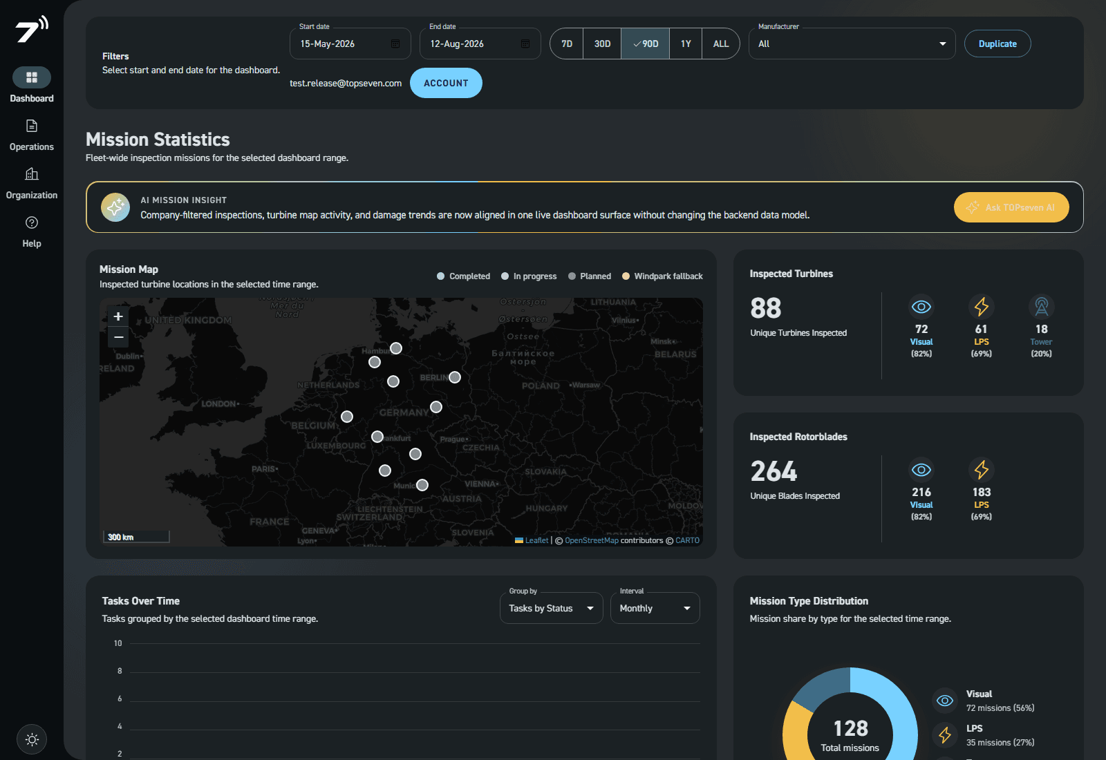 Interface preview for NAVIGATOR — 3D flight route modelling