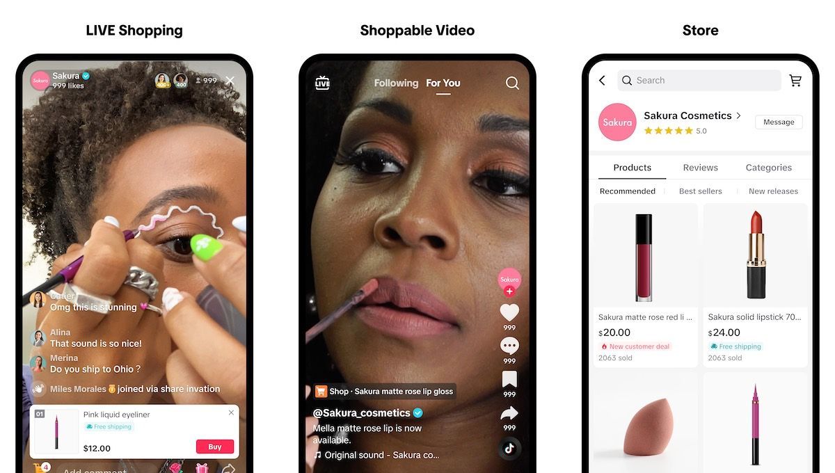 Exemple d'utilisation TikTok Shop marques ecommerce