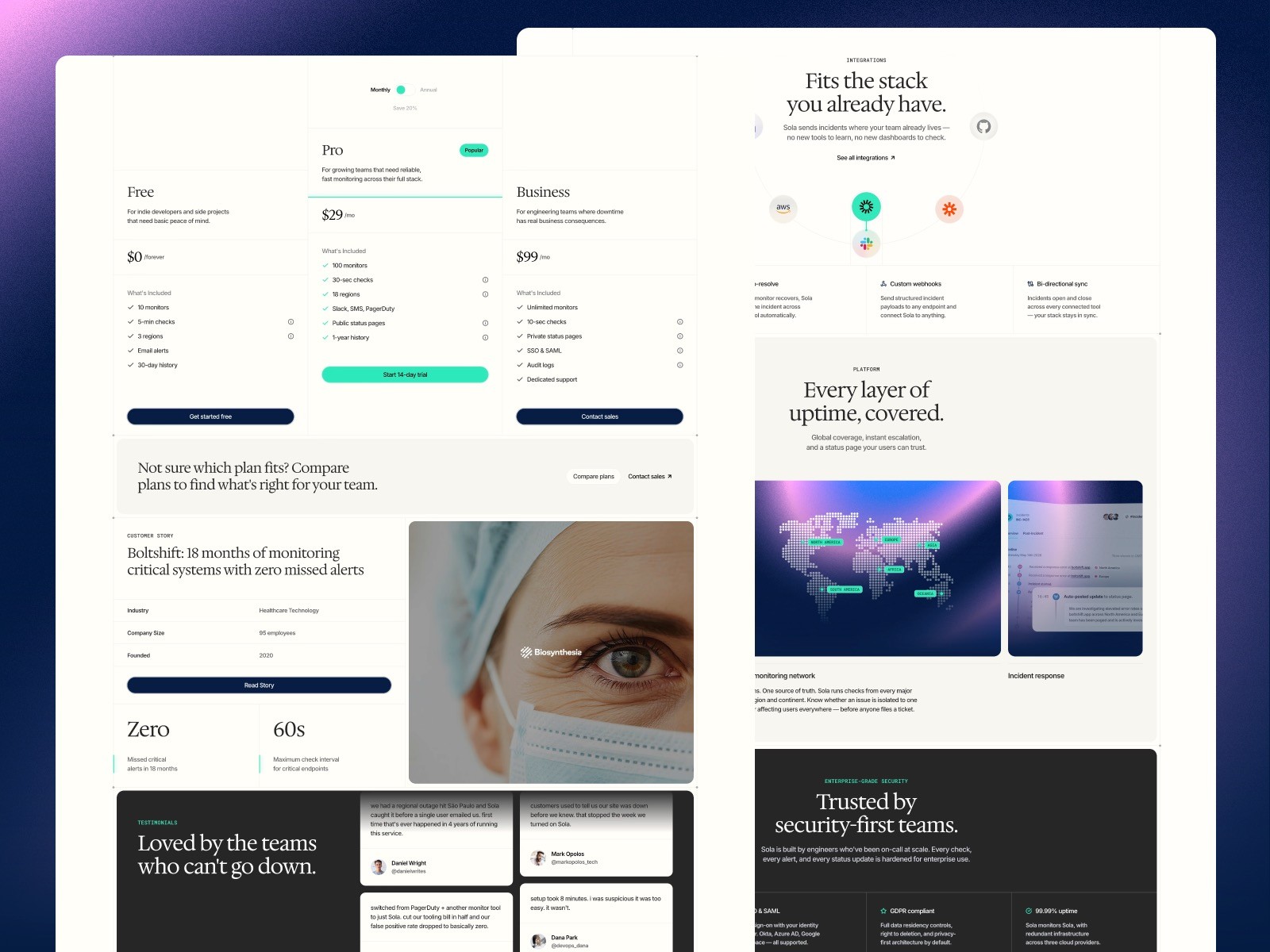 Sola Framer SaaS Template Thumbnail 4