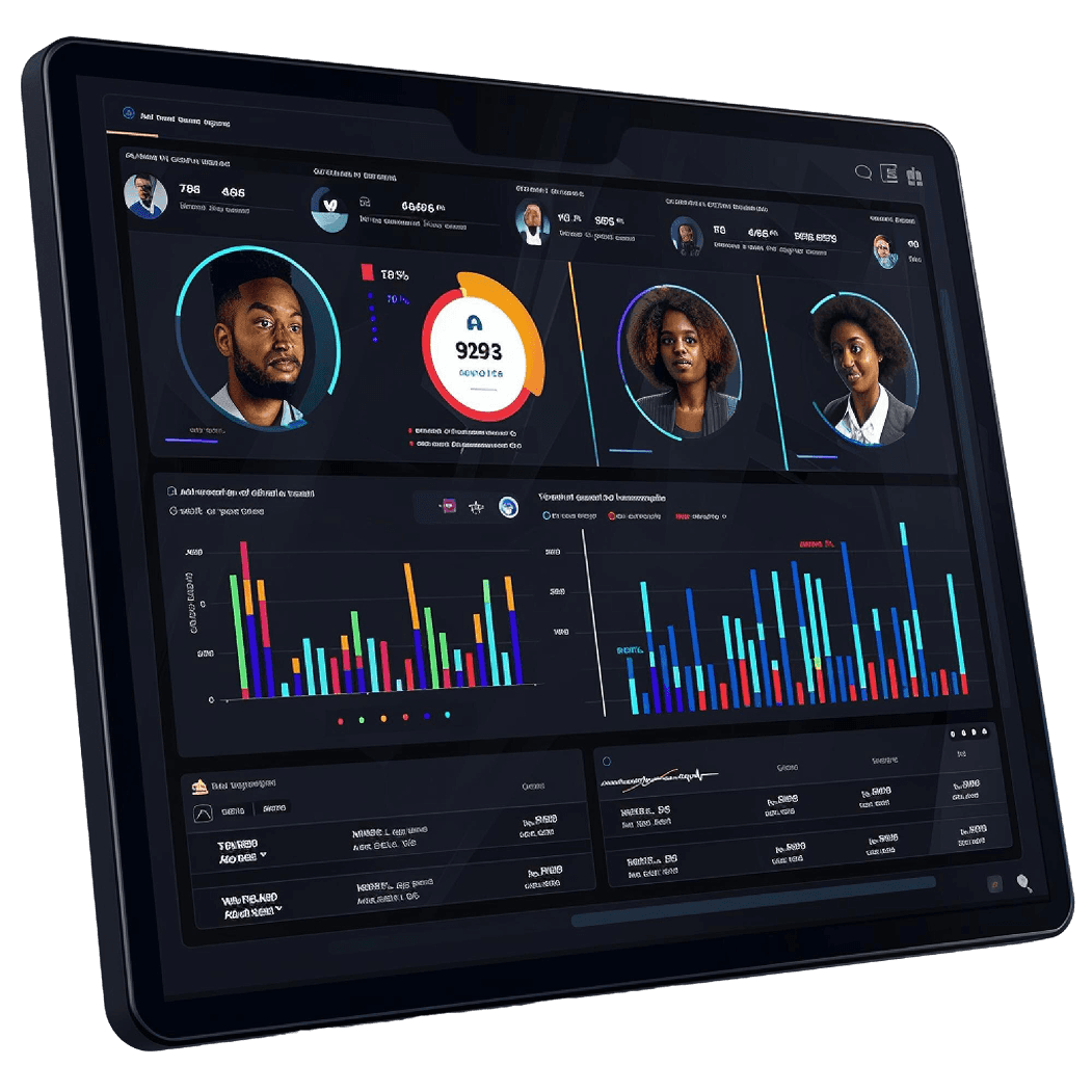 Cashflow chart with income and expense trends, showing $12,000 total balance