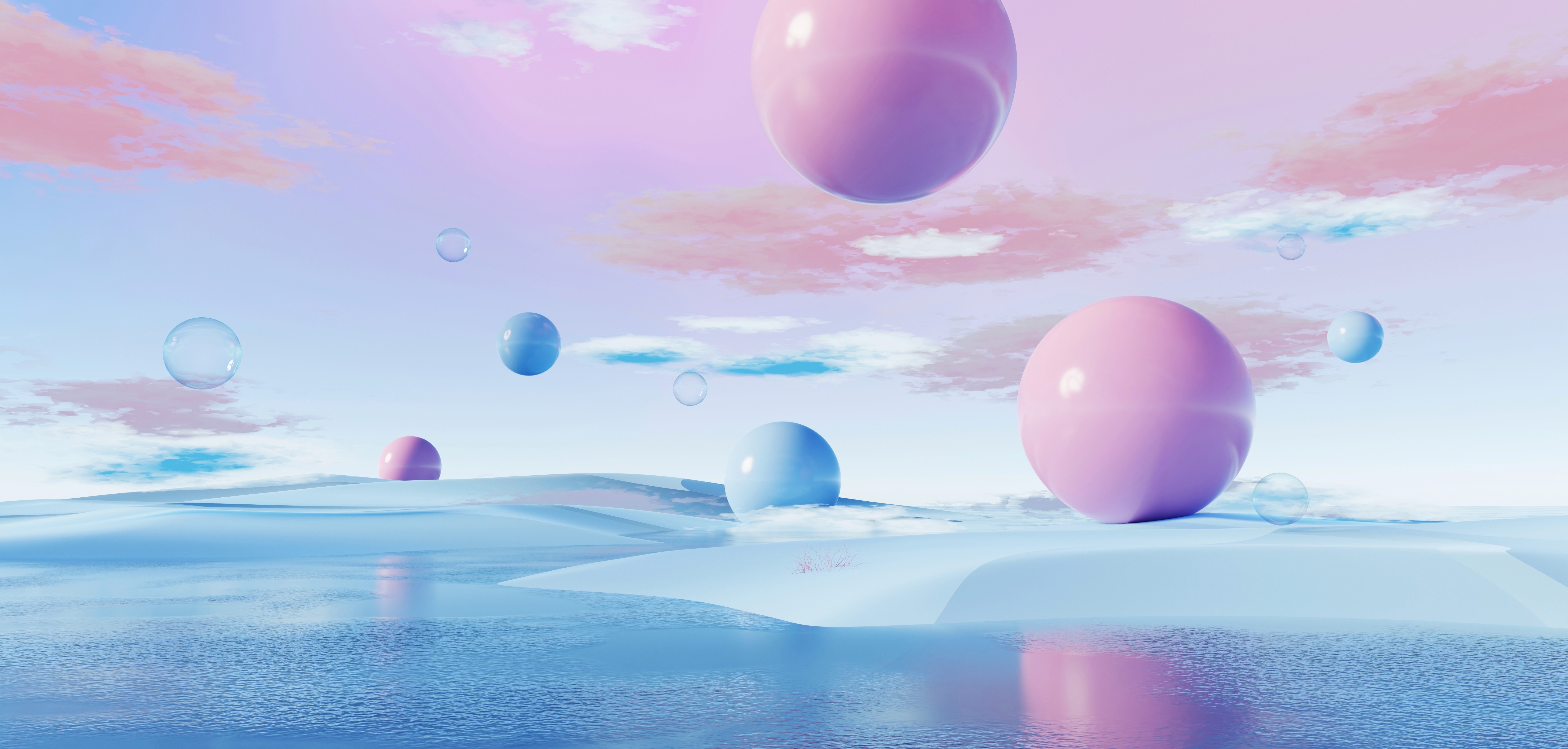 People celebrating, red stickers floating in the air