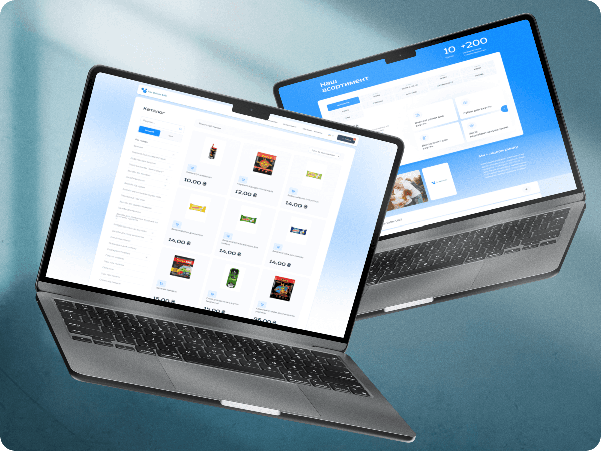 eCommerce website development for a non-food products company