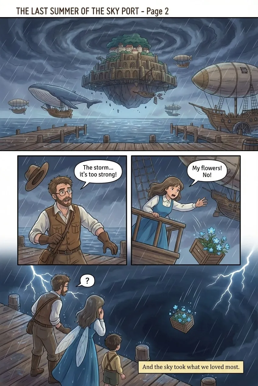 the page 2 of the comic book