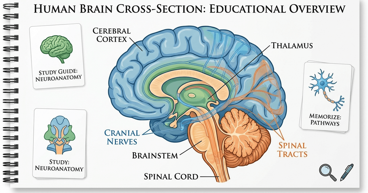 Cover: Neuroanatomy Flashcards for USMLE Step 1 and NEET PG 2026: High-Yield Brain Regions, Spinal Cord Tracts and Cranial Nerve Mnemonics