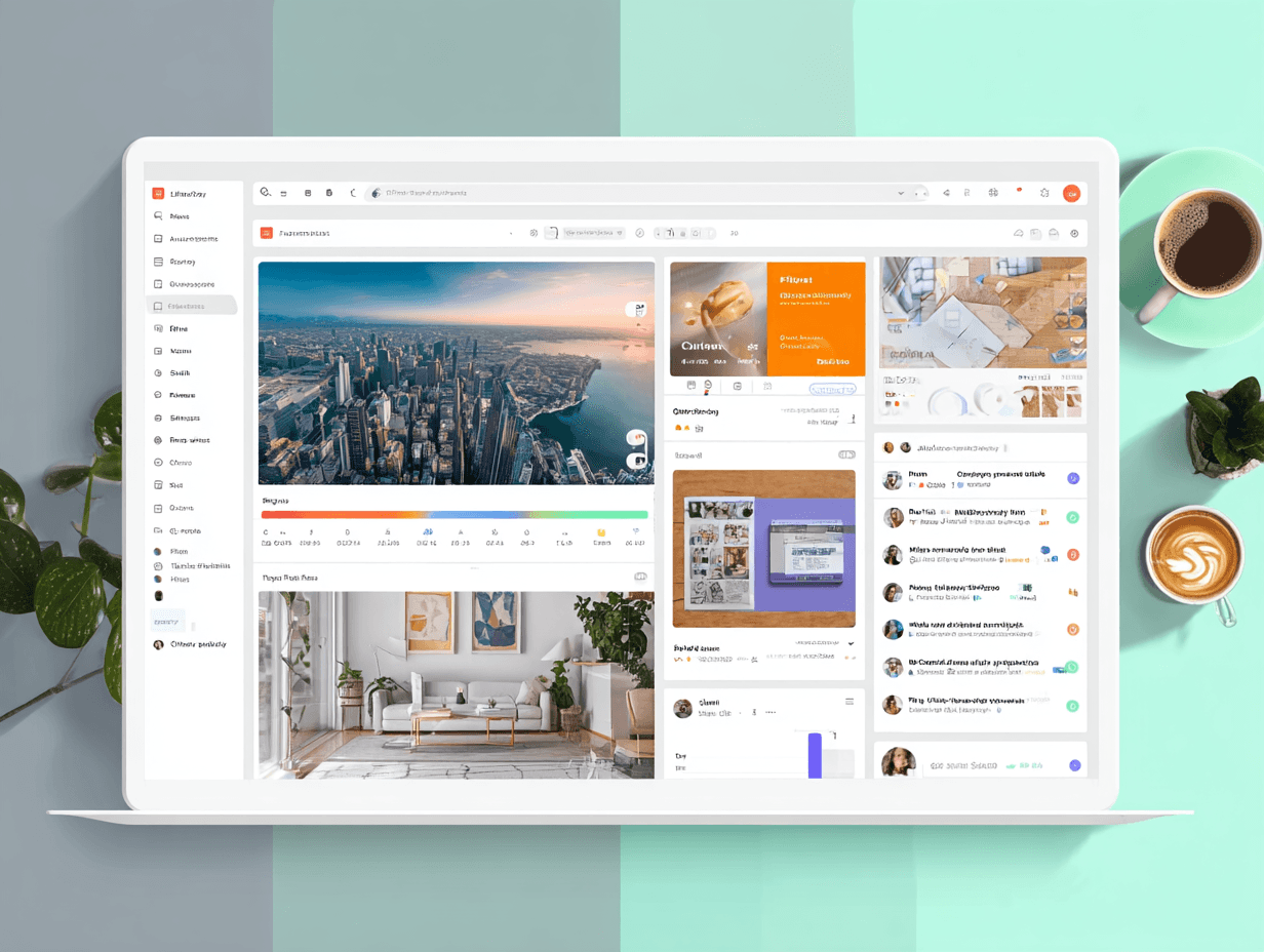 An image of Frontify brand portal with digital asset management and collaboration features.