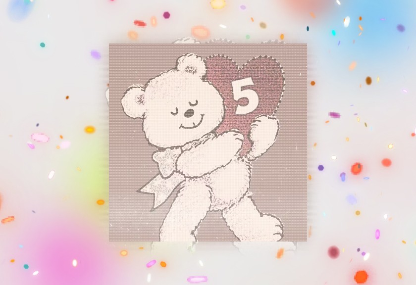 Minimal baby shower invitation design with scattered wildflowers and simple serif text on a sunset-toned gradient.