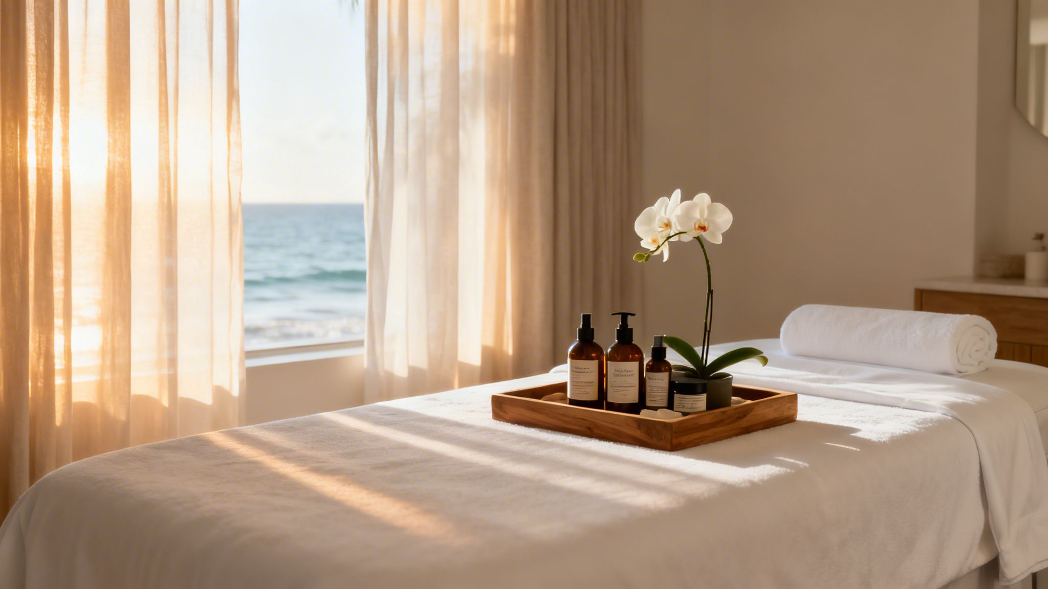 Woman massaging her scalp