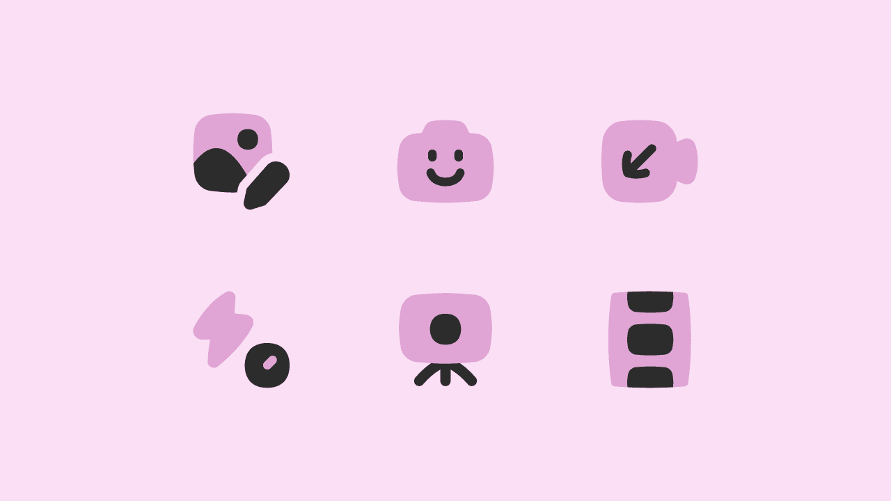 Flex Flat Photo and Video Icon Set