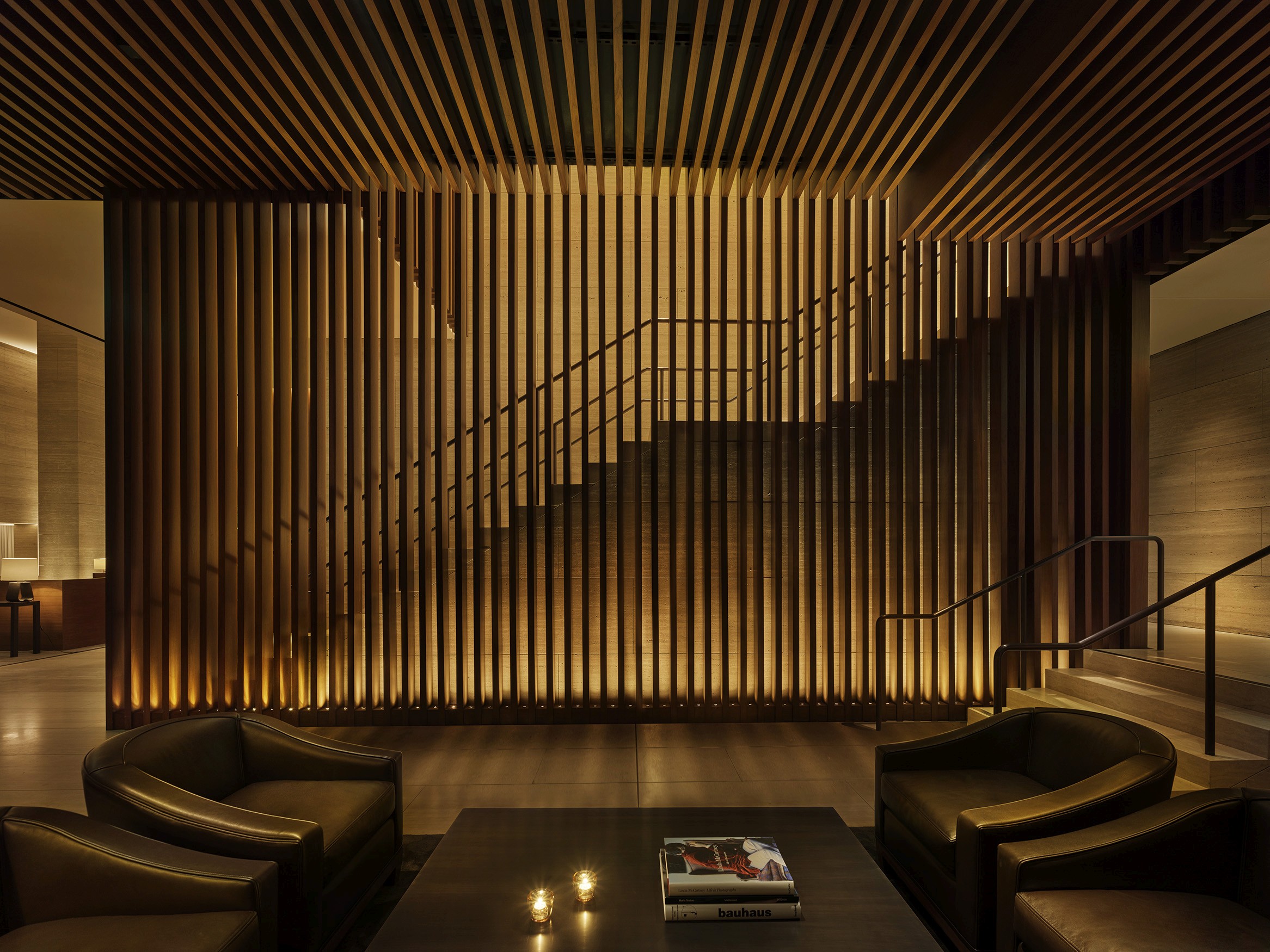 Dining, Bar & Shared Spaces: The Travertine Lobby — The Lobby