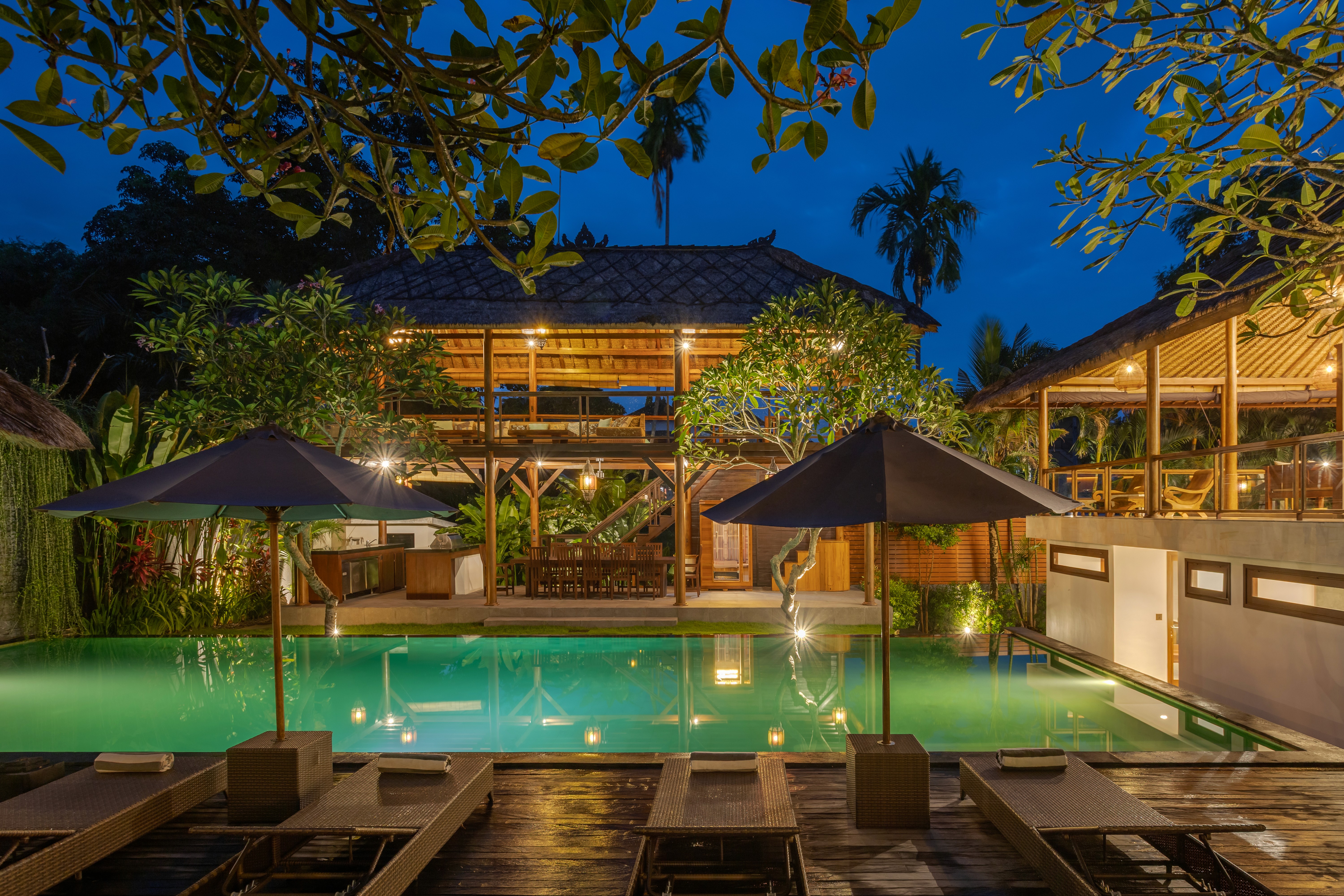 Modern building with tile facade on a hillside
