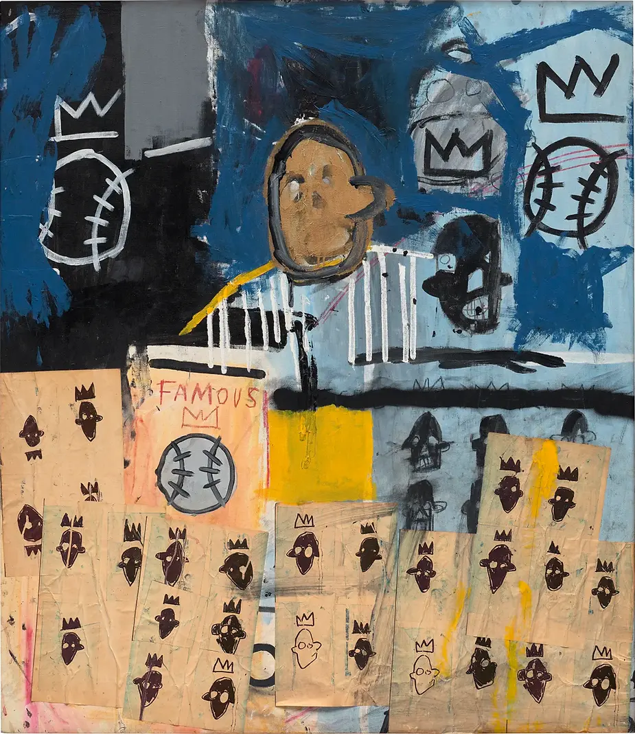 Jean-Michel Basquiat’s Untitled (Portrait of a Famous Ballplayer), 1981, is estimated to sell for between $6.5 million and $8.5 million in May at Phillips in New York. Courtesy of Phillips