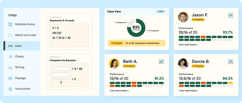 Pear Assessment platform screenshot