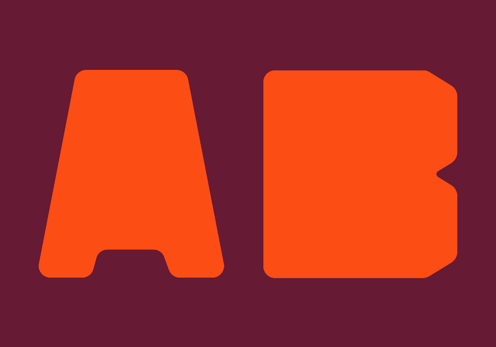 Gif showing the alphabet in the new style