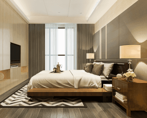 Modern interior design bedroom