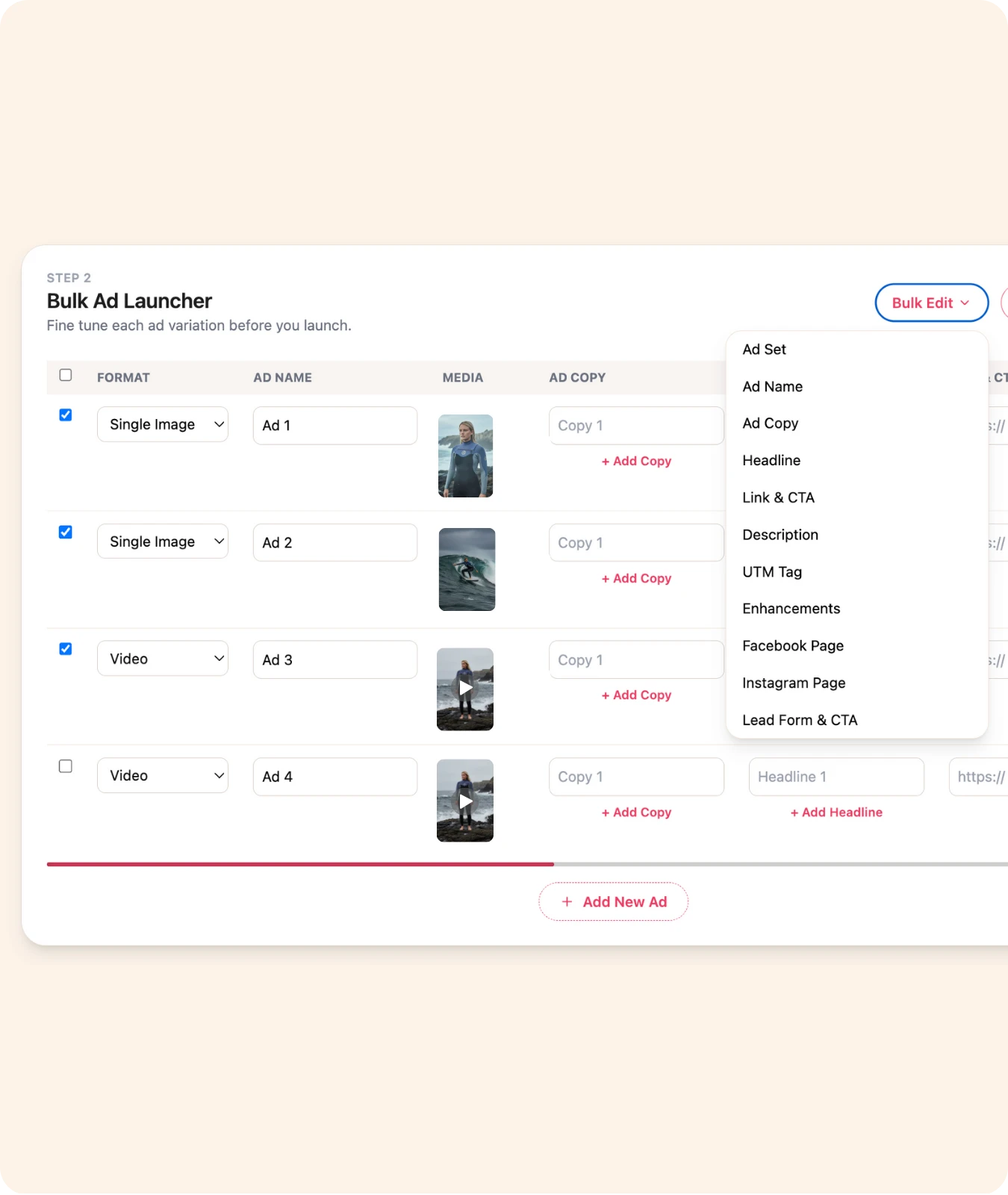 An image of Freelio's budget ui