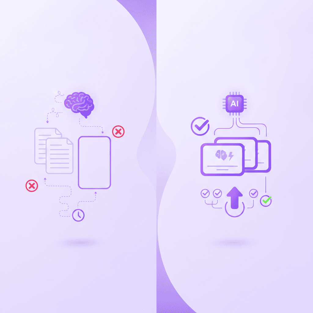 Comparison of manual note taking and AI flashcard generation for exam prep