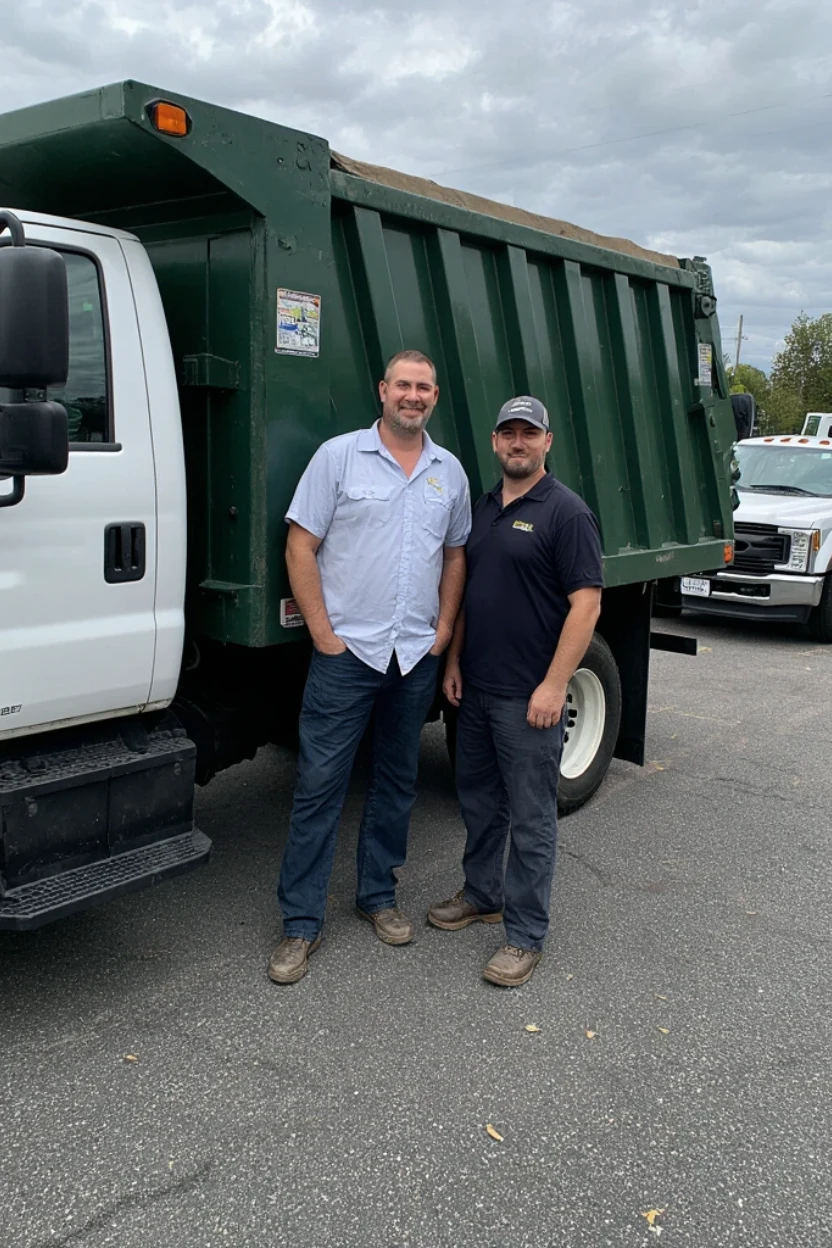 Junk Removal Team next to truck