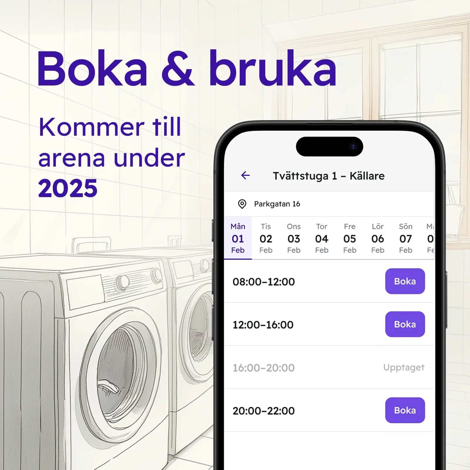 Personer i gemensam tvättstuga