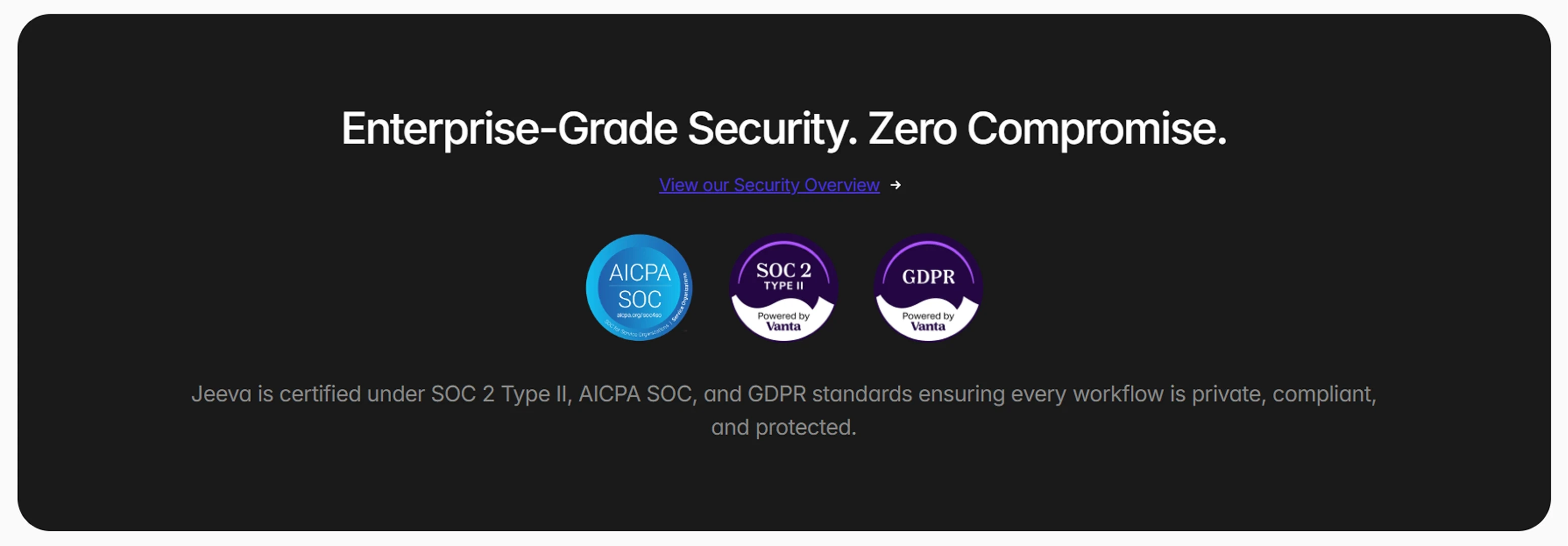 jeeva AI Security Feature 