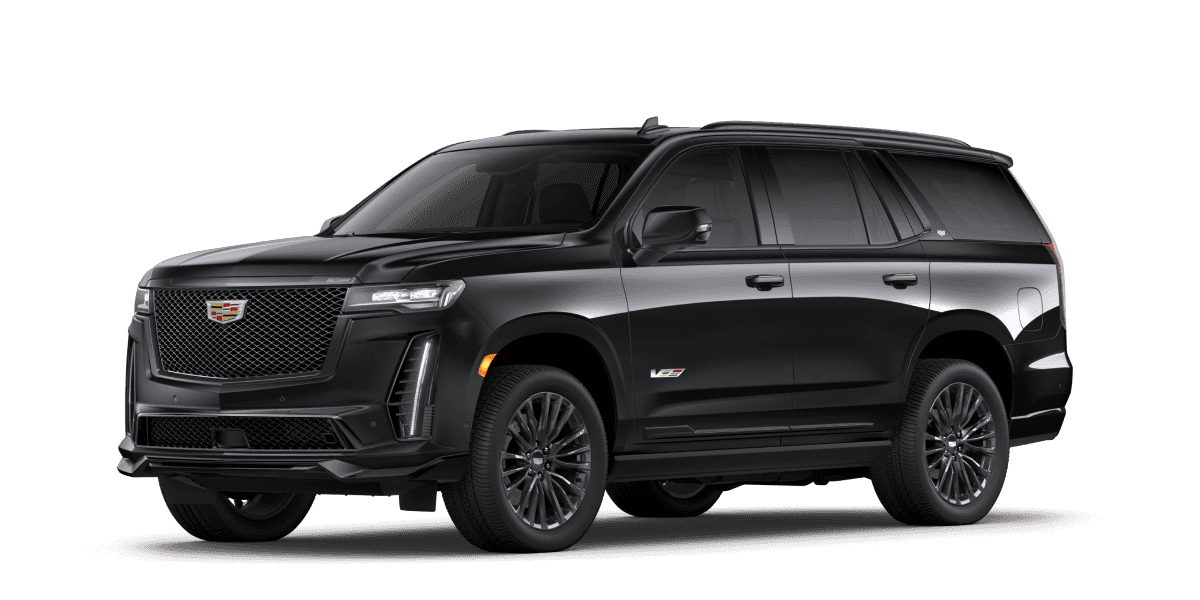 Luxury Cadillac Escalade V-Series SUV showcasing sleek design and premium features, representing high-end chauffeur services for discerning travelers.