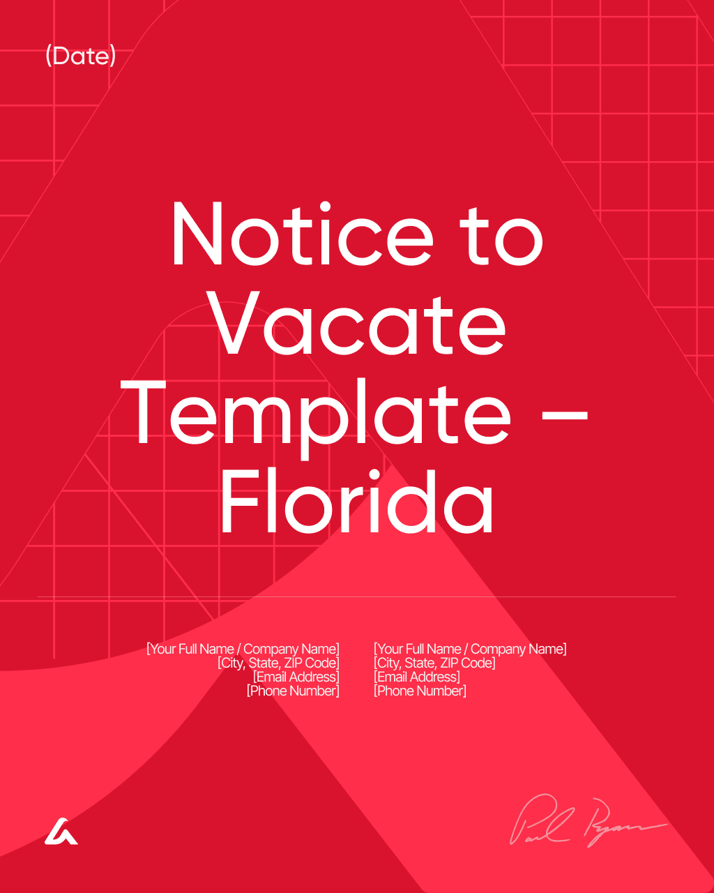 Notice to Vacate Template – Florida