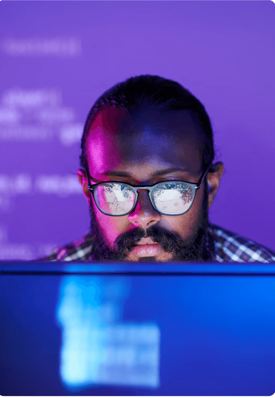 A young girl uses a tablet.