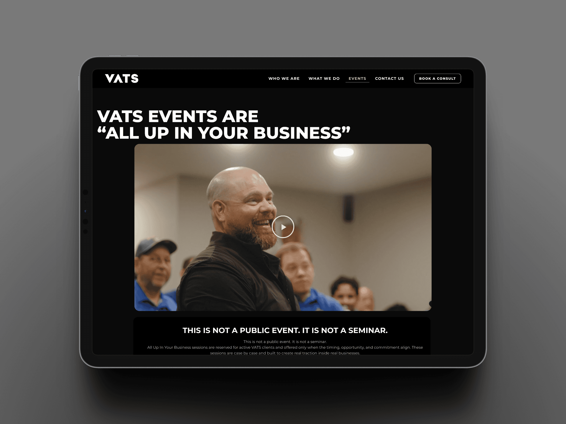 VATS Consulting - Events section