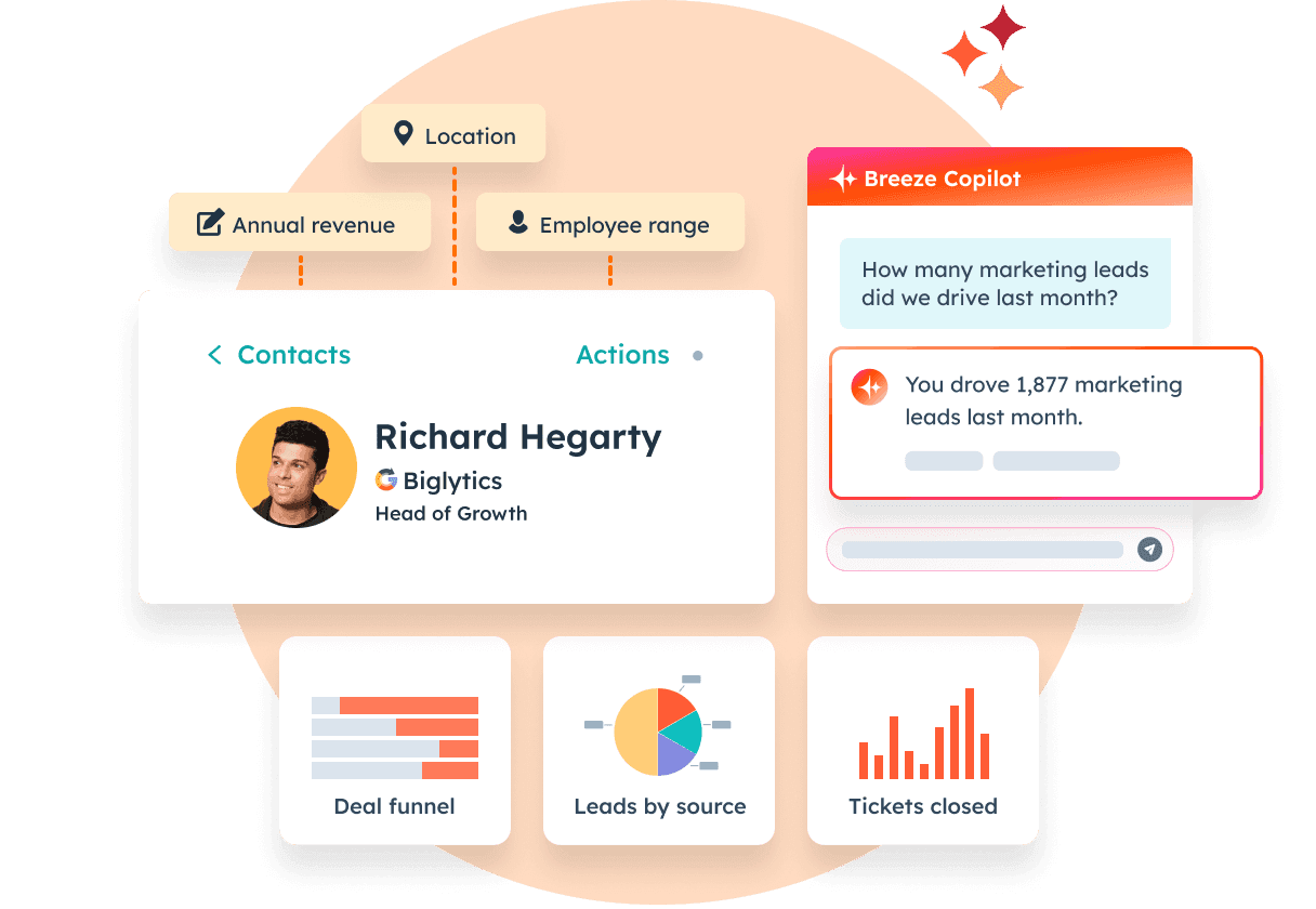 Hubspot's product interface