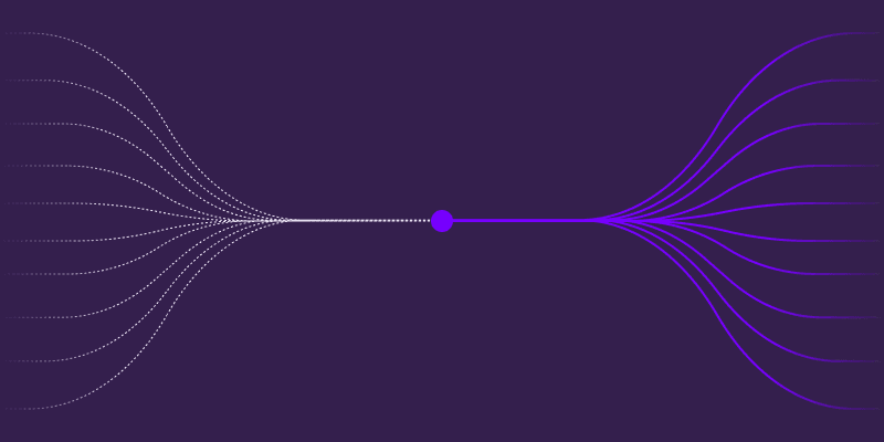 Abstract lines converging and expanding, representing the shift from manual FP&A processes to automation