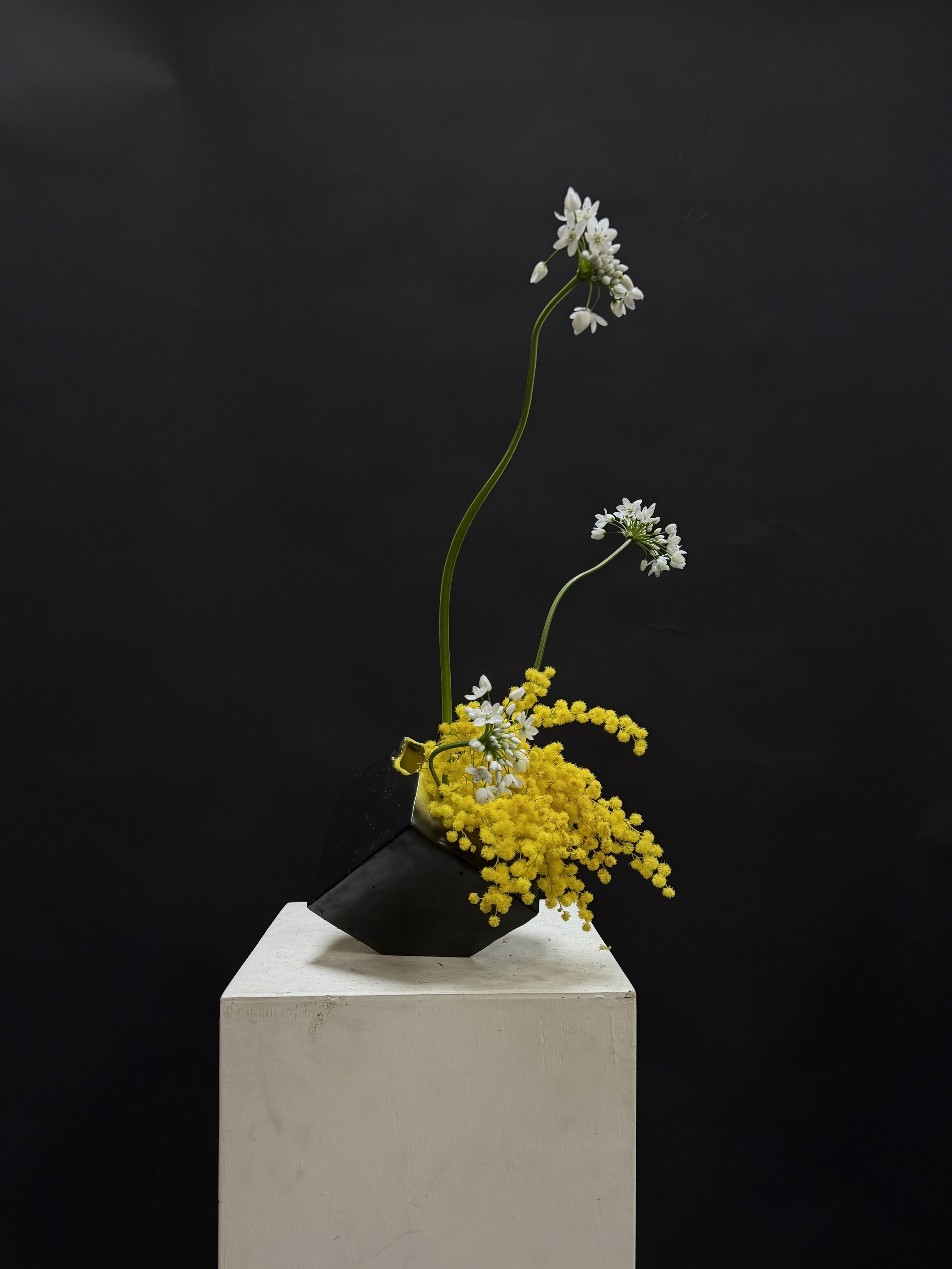 Stored up yarns and ready to be used