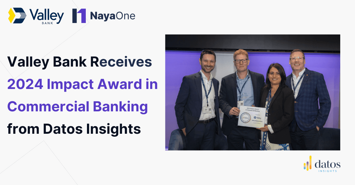 Valley Bank Receives a 2024 Impact Award in Commercial Banking from Datos Insights