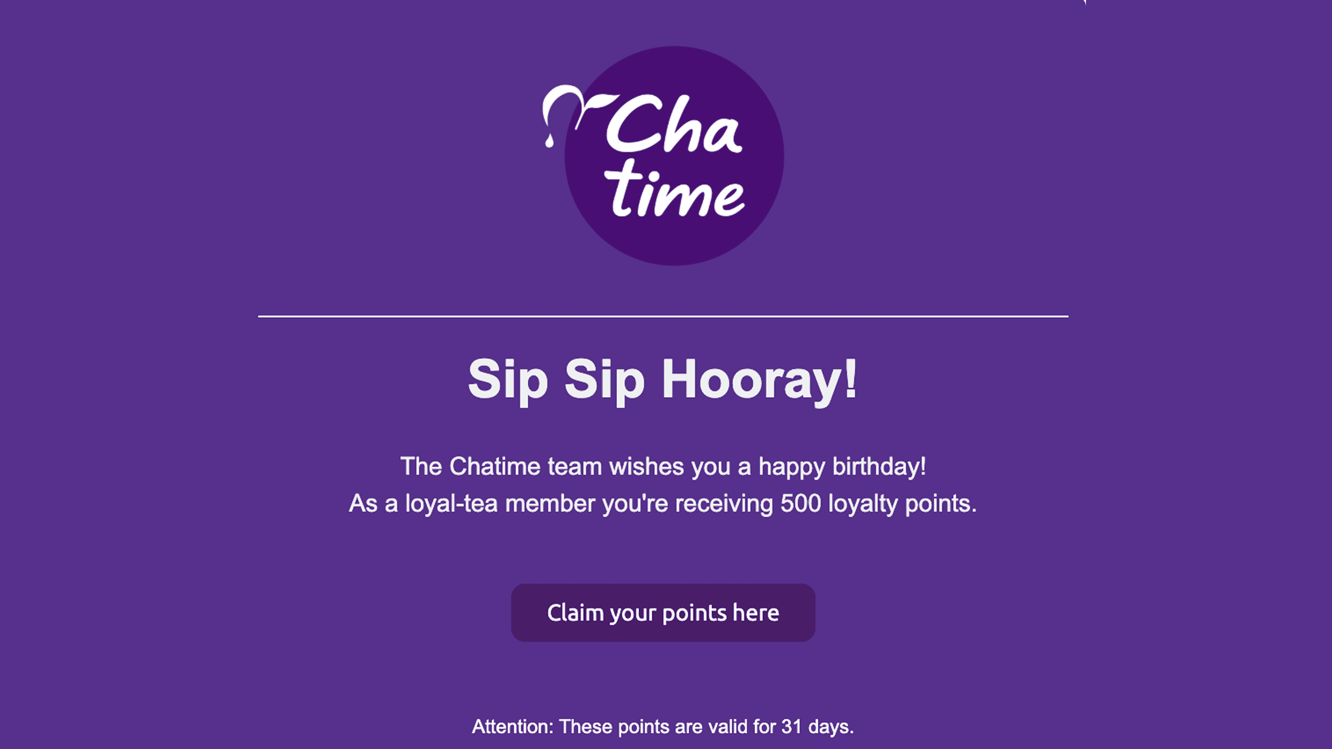 Cha time birthday image
