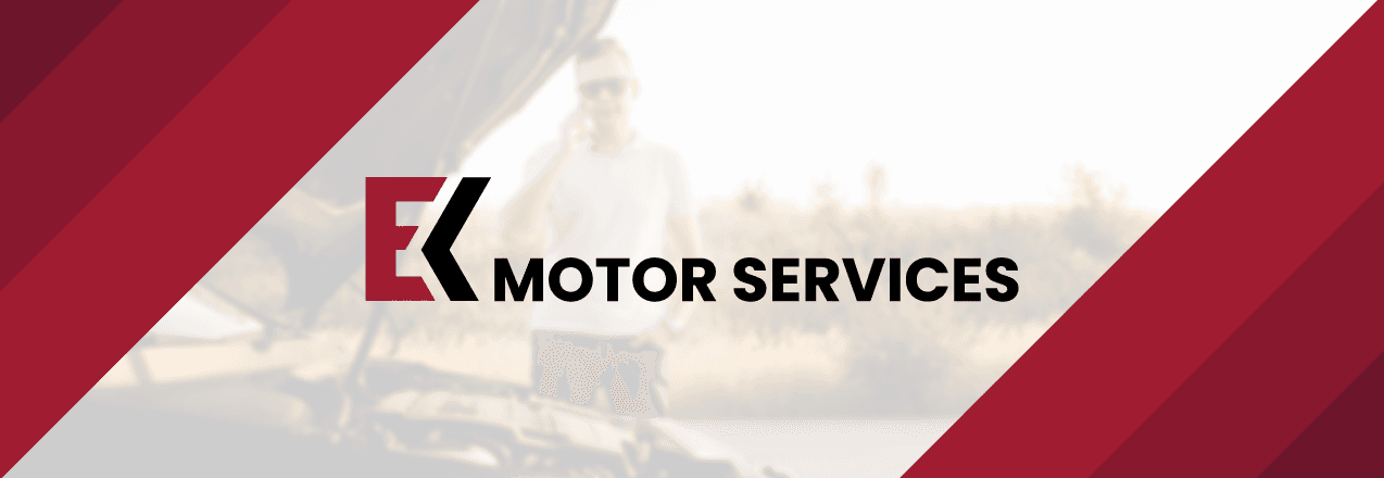 EK Motors Irish auto service centre logo and brand identity designed by ReachBeyond