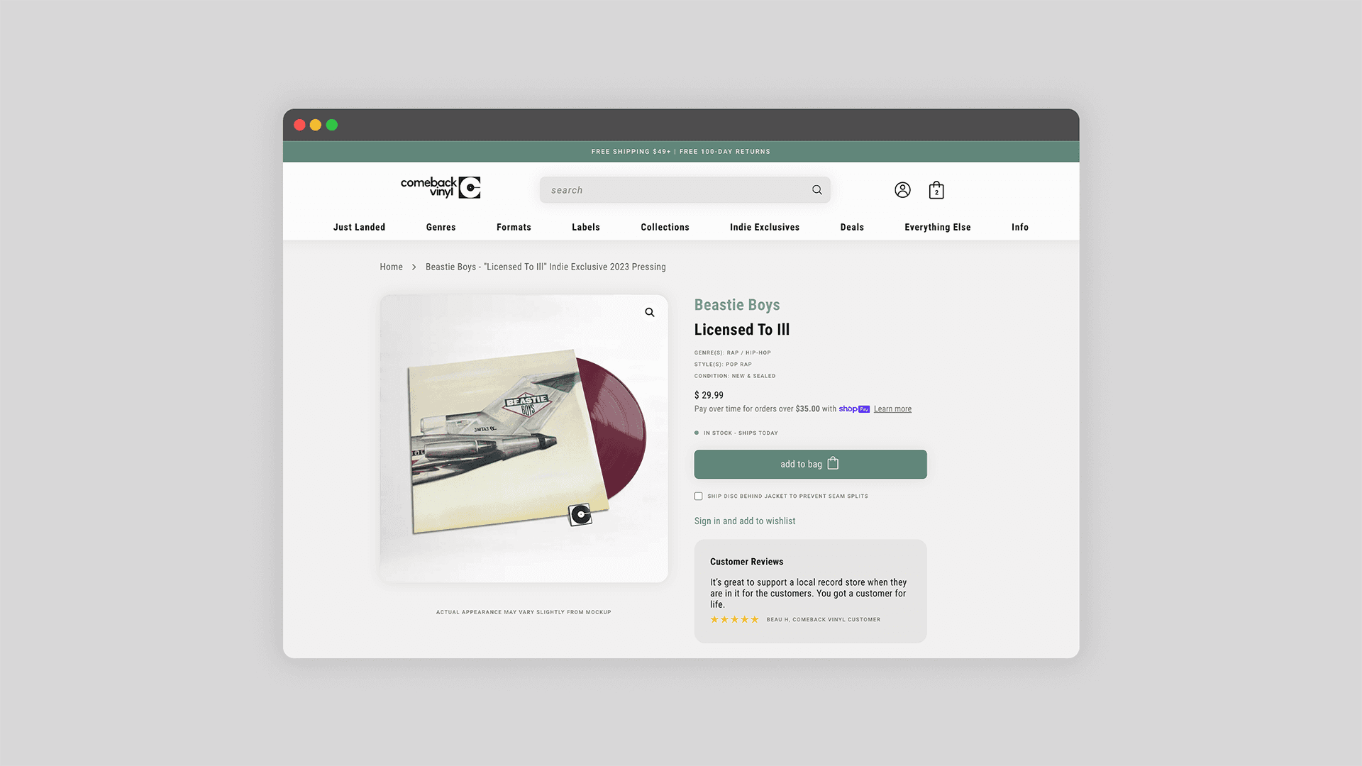 from the beginning, we insisted that users should be able to experience a high-fidelity mirror to the physical store through our eCommerce platform. we wanted the transition from digging through the bins to ordering a record online to feel like a singular, immersive narrative.