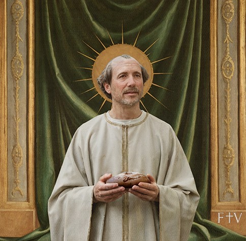 Sacred artwork by Faith and Verse. © Faith and Verse, 2026. All rights reserved. Portrait of Saint Ursus of Aosta