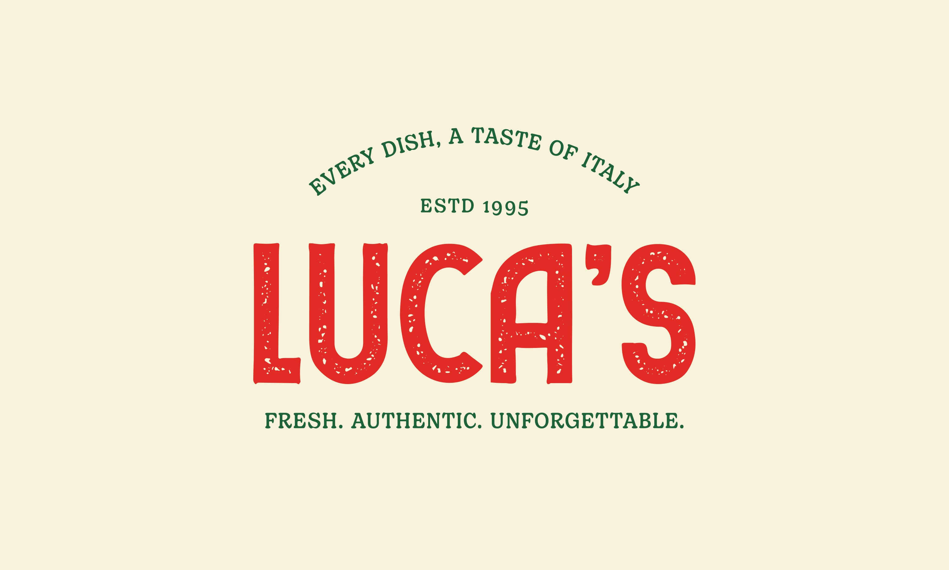Luca's Italian: Brand identity and packaging for Luca's Italian Pasta, combining traditional Italian influences with a contemporary and approachable visual iden