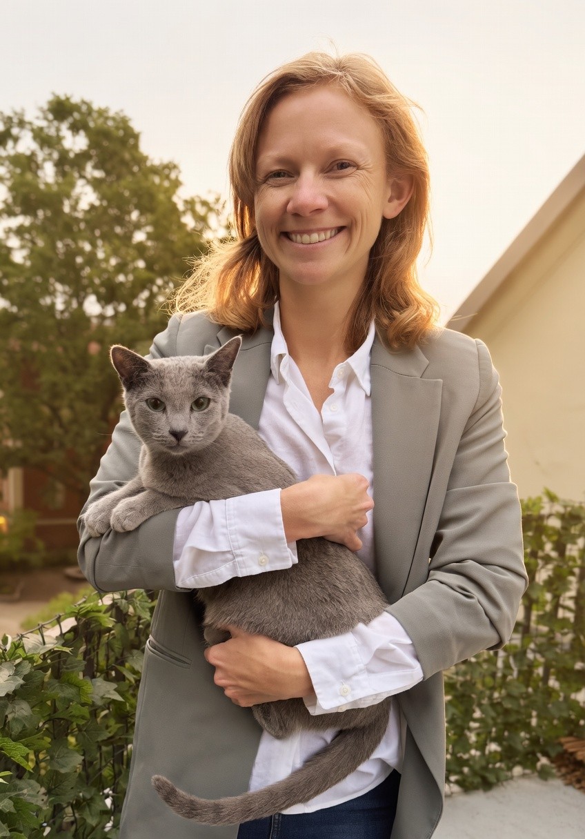 Portrait of a person in dark clothing speaking on a phone