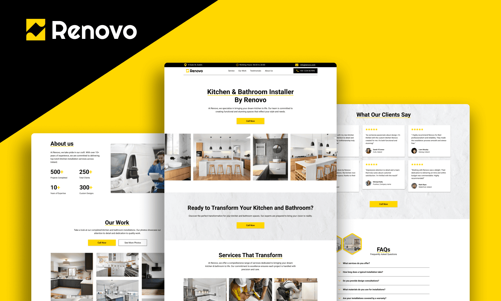 A thumbnail of Renovo's vibrant and user-friendly website design.