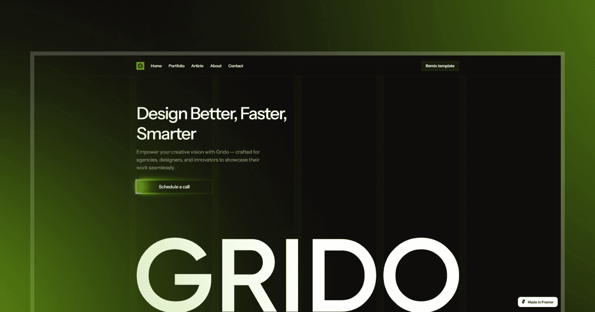 Grido - Framer Template