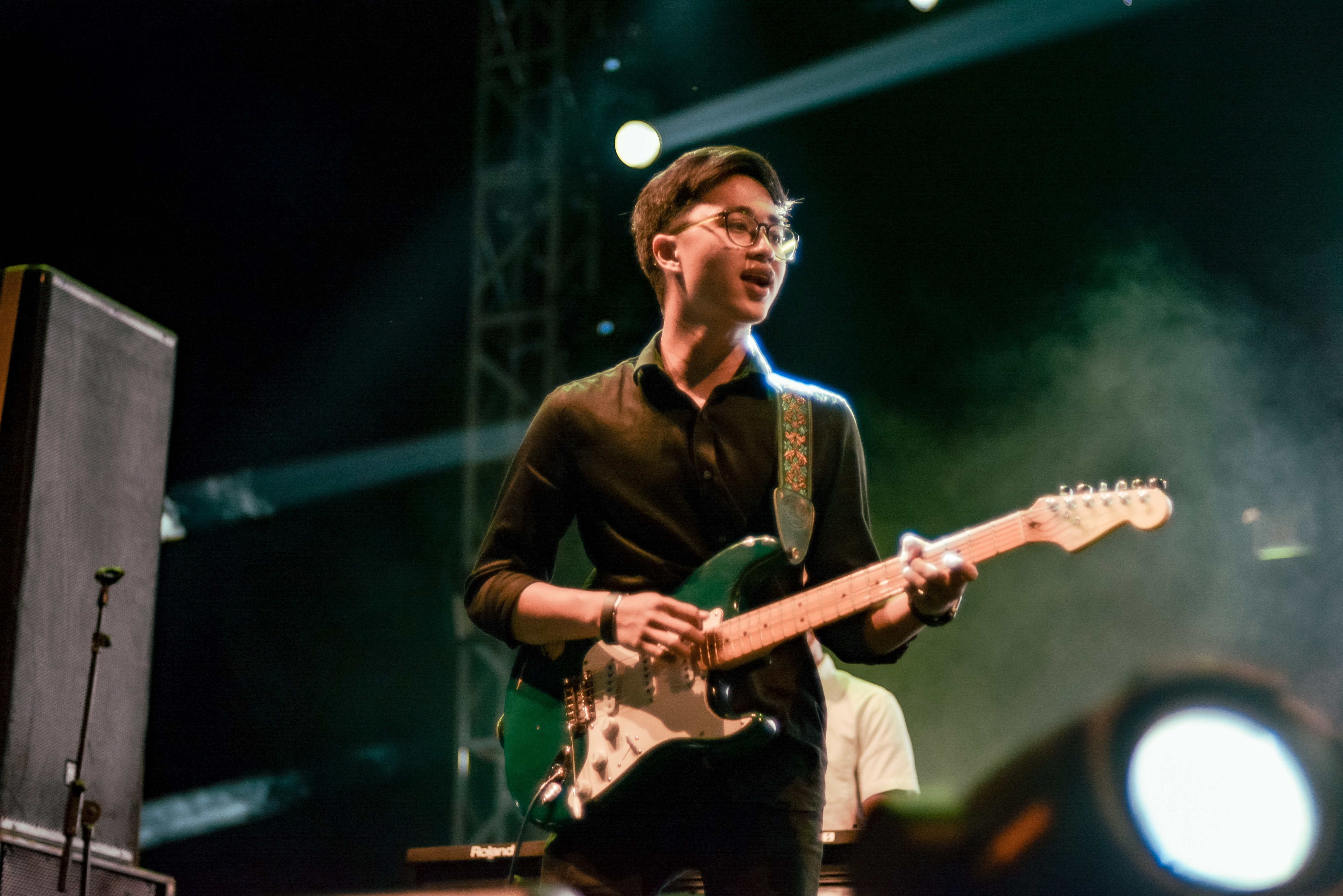 Danta as Guitarist of ITS Jazz, perfom at Psylebration Surabaya