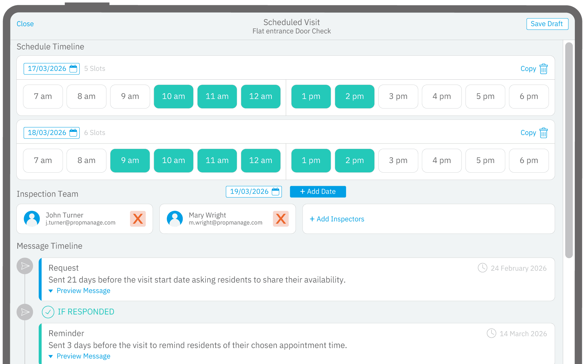 RiskBase app showing resident engagement