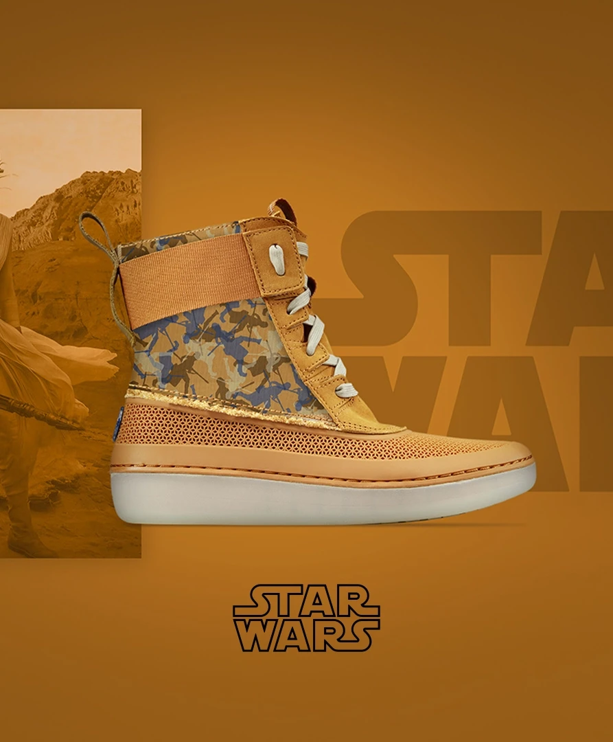 Clarks Originals footwear concept inspired by Star Wars visual language and materials