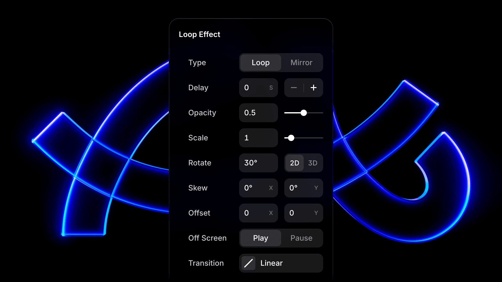 framer animation panel