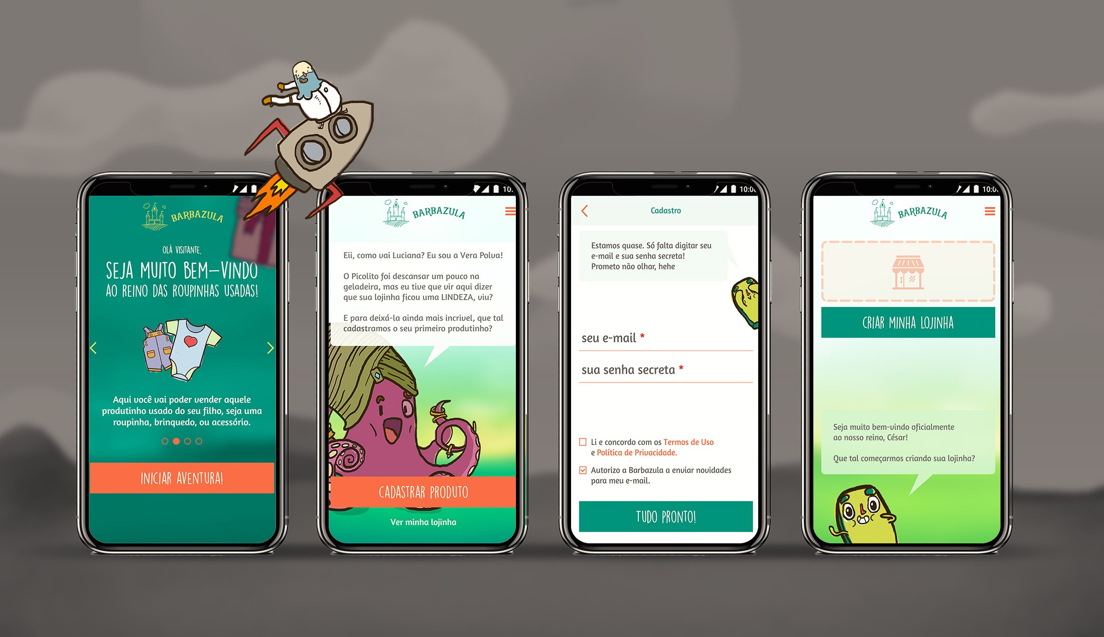 Telas de aplicativo infantil celulares